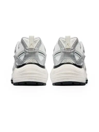 Represent Men's Storm Deconstructed Torn Fashion Runner Low-Top Sneakers - Flat White Silver - Size 12 | Thumbnail 3 Represent Men's Storm Deconstructed Torn Fashion Runner Low-Top Sneakers - Flat White Silver - Size 12 | Thumbnail 3