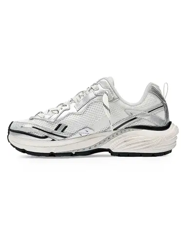 Represent Men's Storm Deconstructed Torn Fashion Runner Low-Top Sneakers - Flat White Silver - Size 12 | Thumbnail 5 Represent Men's Storm Deconstructed Torn Fashion Runner Low-Top Sneakers - Flat White Silver - Size 12 | Thumbnail 5