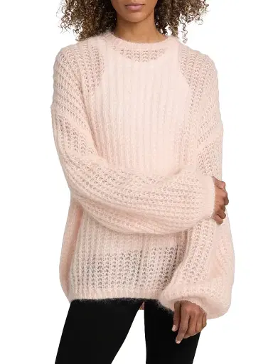 Toteme Women's Puffed Knit Oversized Sweater - Bloom | Thumbnail 3 Toteme Women's Puffed Knit Oversized Sweater - Bloom | Thumbnail 3