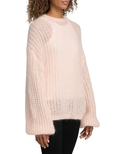 Toteme Women's Puffed Knit Oversized Sweater - Bloom | Thumbnail 4 Toteme Women's Puffed Knit Oversized Sweater - Bloom | Thumbnail 4