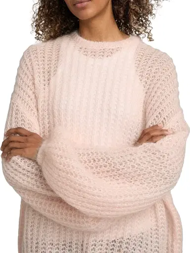 Toteme Women's Puffed Knit Oversized Sweater - Bloom | Thumbnail 6 Toteme Women's Puffed Knit Oversized Sweater - Bloom | Thumbnail 6