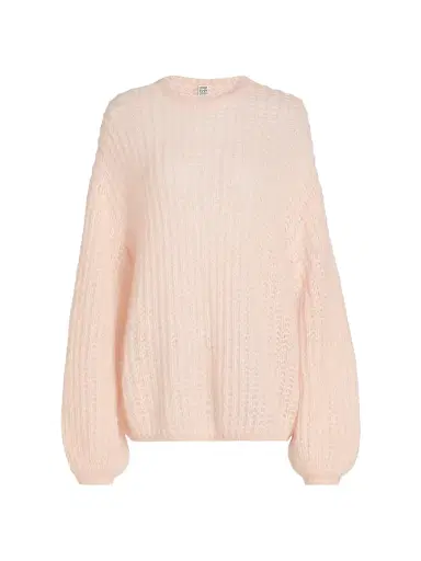 Toteme Women's Puffed Knit Oversized Sweater - Bloom | Thumbnail 1 Toteme Women's Puffed Knit Oversized Sweater - Bloom | Thumbnail 1