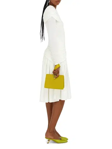 Ferragamo Women's Double Gancio Leather Clutch - Antique Yellow | Thumbnail 2 Ferragamo Women's Double Gancio Leather Clutch - Antique Yellow | Thumbnail 2