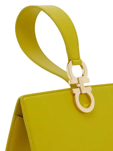 Ferragamo Women's Double Gancio Leather Clutch - Antique Yellow | Thumbnail 6 Ferragamo Women's Double Gancio Leather Clutch - Antique Yellow | Thumbnail 6