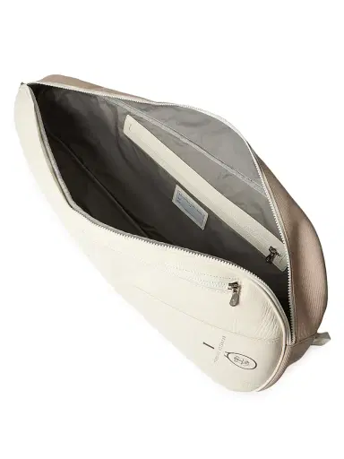 Brunello Cucinelli Grained Leather Tennis Racket Cover - Chalk | Thumbnail 5 Brunello Cucinelli Grained Leather Tennis Racket Cover - Chalk | Thumbnail 5
