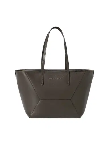 Brunello Cucinelli Women's Duo Bag Totes in Calfskin with Monili - Dark Mahogany | Thumbnail 1 Brunello Cucinelli Women's Duo Bag Totes in Calfskin with Monili - Dark Mahogany | Thumbnail 1