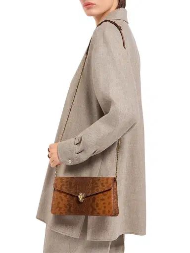 BVLGARI Women's Serpenti Printed Snake-Embossed Leather Shoulder Bag | Thumbnail 3 BVLGARI Women's Serpenti Printed Snake-Embossed Leather Shoulder Bag | Thumbnail 3