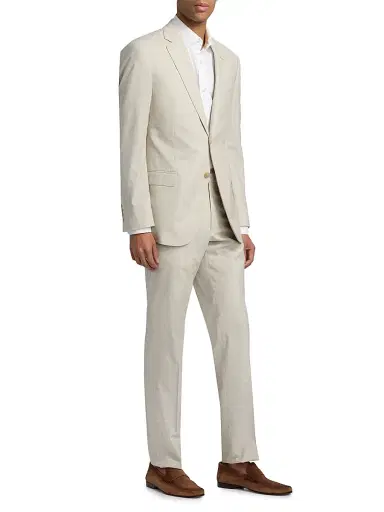 Emporio Armani Men's Wool-Cotton-Silk Single-Breasted Summer Suit | Thumbnail 4 Emporio Armani Men's Wool-Cotton-Silk Single-Breasted Summer Suit | Thumbnail 4