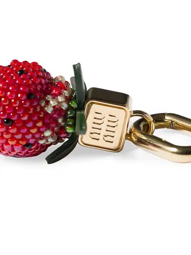 Miu Miu Women's Beads and Leather Micro Trick Charm - Red | Thumbnail 2 Miu Miu Women's Beads and Leather Micro Trick Charm - Red | Thumbnail 2