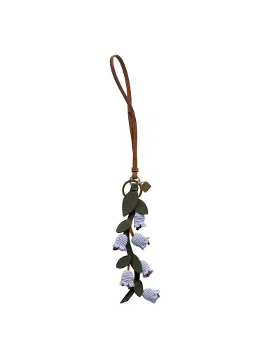 Miu Miu Women's Trick Leather Keyring - Purple | Thumbnail 1 Miu Miu Women's Trick Leather Keyring - Purple | Thumbnail 1