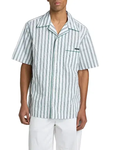 Dolce & Gabbana Men's Striped Cotton-Silk Camp Shirt - Rigato | Thumbnail 3 Dolce & Gabbana Men's Striped Cotton-Silk Camp Shirt - Rigato | Thumbnail 3