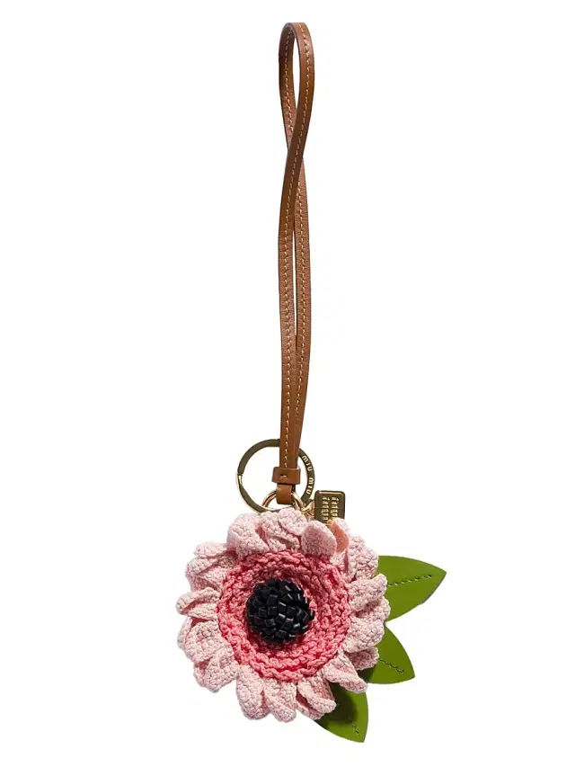 Women's Fabric and Leather Key Ring Trick Women's Fabric and Leather Key Ring Trick