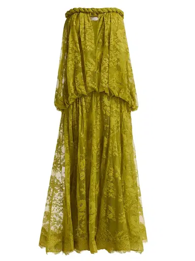 Zimmermann Women's Luna Lace Bandeau Gown - Pistachio | Thumbnail 1 Zimmermann Women's Luna Lace Bandeau Gown - Pistachio | Thumbnail 1