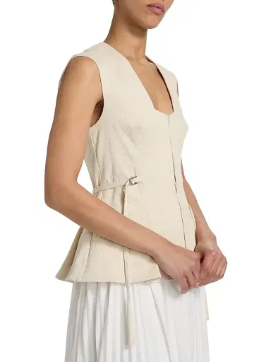ACLER Women's Delny Mixed-Media Peplum Cotton Maxi Dress | Thumbnail 6 ACLER Women's Delny Mixed-Media Peplum Cotton Maxi Dress | Thumbnail 6