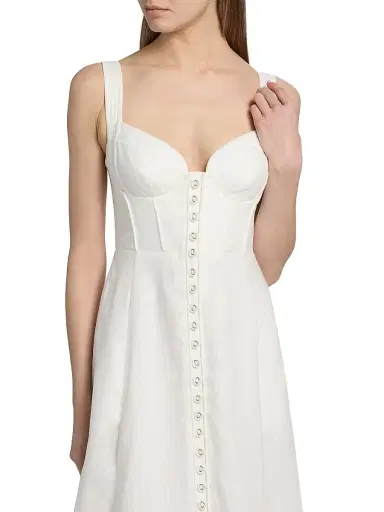 Zimmermann Women's Luna Buttoned Linen Picnic Dress - | Thumbnail 6 Zimmermann Women's Luna Buttoned Linen Picnic Dress - | Thumbnail 6