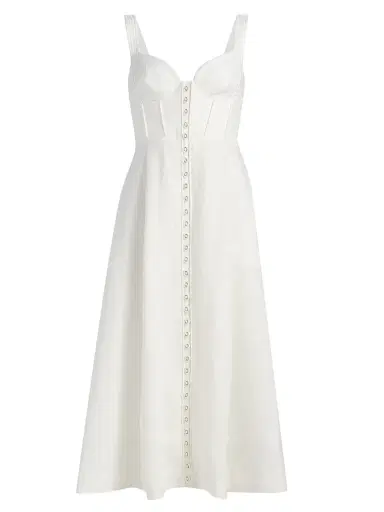 Zimmermann Women's Luna Buttoned Linen Picnic Dress - | Thumbnail 1 Zimmermann Women's Luna Buttoned Linen Picnic Dress - | Thumbnail 1