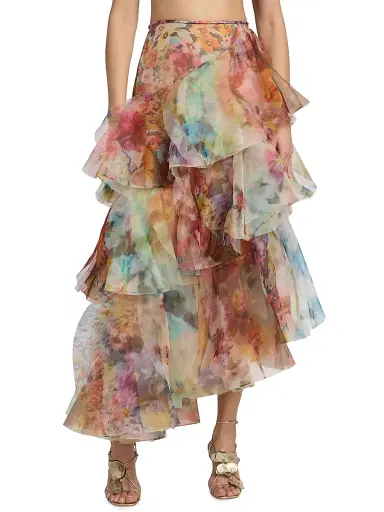 Zimmermann Women's Luna Fanned Maxi Skirt - Spliced Floral | Thumbnail 3 Zimmermann Women's Luna Fanned Maxi Skirt - Spliced Floral | Thumbnail 3