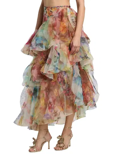 Zimmermann Women's Luna Fanned Maxi Skirt - Spliced Floral | Thumbnail 4 Zimmermann Women's Luna Fanned Maxi Skirt - Spliced Floral | Thumbnail 4
