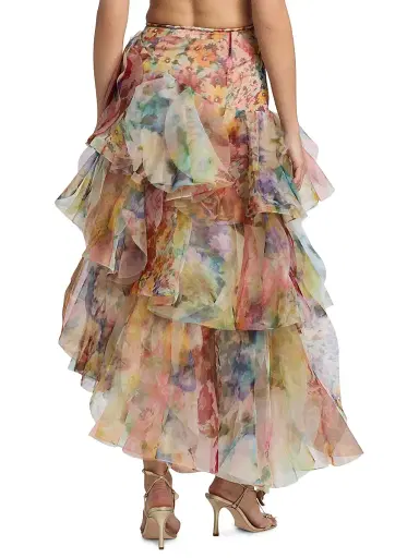 Zimmermann Women's Luna Fanned Maxi Skirt - Spliced Floral | Thumbnail 5 Zimmermann Women's Luna Fanned Maxi Skirt - Spliced Floral | Thumbnail 5