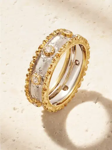 Buccellati Capri Eternelle 18-karat Yellow And White Gold Diamond Ring | Thumbnail 1 Buccellati Capri Eternelle 18-karat Yellow And White Gold Diamond Ring | Thumbnail 1