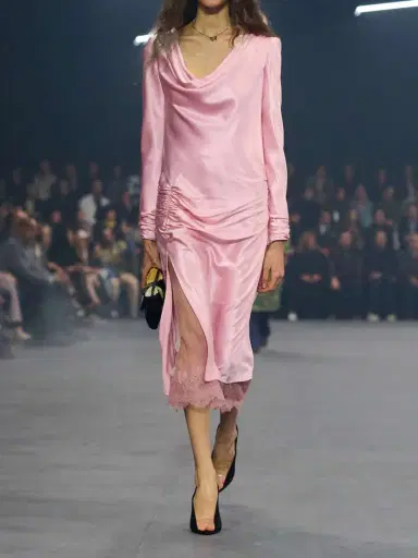 Valentino Garavani Draped Silk-satin Midi Dress | Thumbnail 5 Valentino Garavani Draped Silk-satin Midi Dress | Thumbnail 5