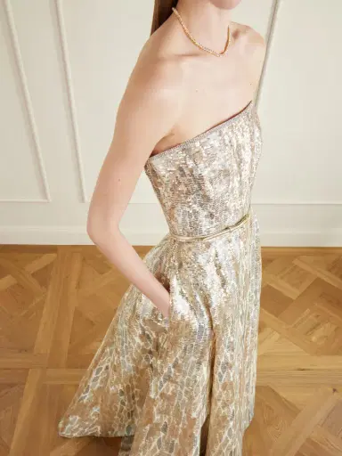 Elie Saab Strapless Belted Sequin-embellished Tulle Gown | Thumbnail 4 Elie Saab Strapless Belted Sequin-embellished Tulle Gown | Thumbnail 4
