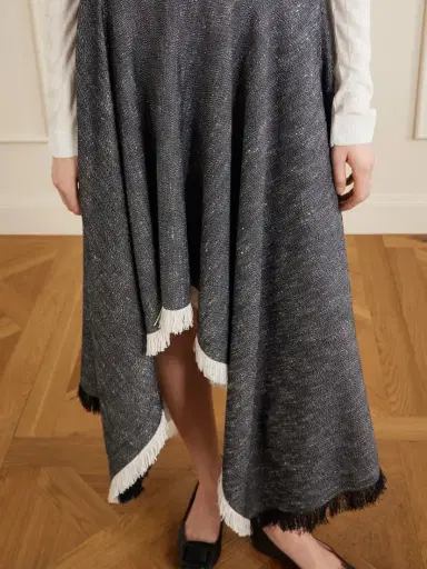 Kallmeyer Frayed Asymmetric Tweed Midi Skirt | Thumbnail 5 Kallmeyer Frayed Asymmetric Tweed Midi Skirt | Thumbnail 5