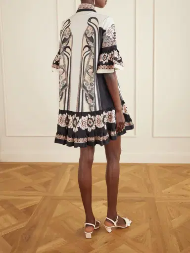 La DoubleJ Choux Patterned Cotton-poplin Mini Dress | Thumbnail 3 La DoubleJ Choux Patterned Cotton-poplin Mini Dress | Thumbnail 3