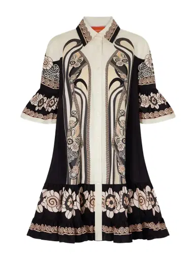 La DoubleJ Choux Patterned Cotton-poplin Mini Dress | Thumbnail 1 La DoubleJ Choux Patterned Cotton-poplin Mini Dress | Thumbnail 1