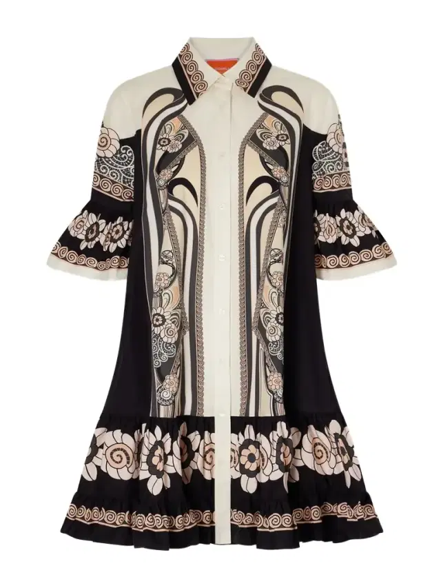 Choux Patterned Cotton-poplin Mini Dress Choux Patterned Cotton-poplin Mini Dress