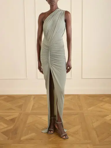 Rick Owens Avra One-shoulder Gathered Stretch-jersey Gown | Thumbnail 2 Rick Owens Avra One-shoulder Gathered Stretch-jersey Gown | Thumbnail 2