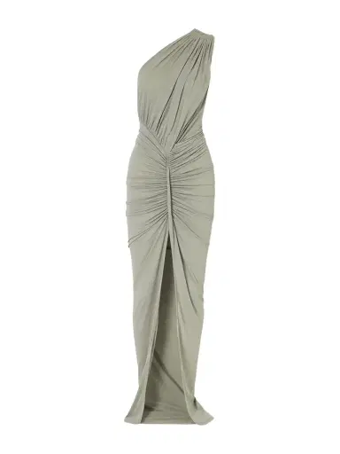 Rick Owens Avra One-shoulder Gathered Stretch-jersey Gown | Thumbnail 1 Rick Owens Avra One-shoulder Gathered Stretch-jersey Gown | Thumbnail 1