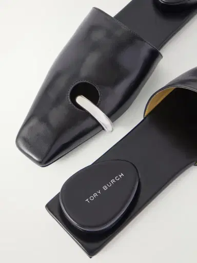 Tory Burch Pierced Embellished Leather Slip-ons | Thumbnail 5 Tory Burch Pierced Embellished Leather Slip-ons | Thumbnail 5