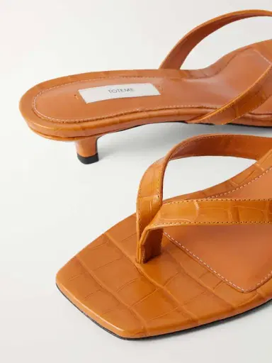 TOTEME Croc-effect Leather Sandals | Thumbnail 5 TOTEME Croc-effect Leather Sandals | Thumbnail 5