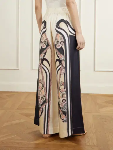 La DoubleJ Palazzo Printed Silk-twill High-waist Wide Leg Pants | Thumbnail 4 La DoubleJ Palazzo Printed Silk-twill High-waist Wide Leg Pants | Thumbnail 4