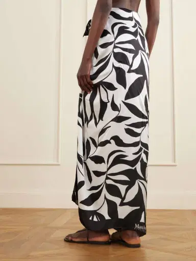 Max Mara Beachwear Spuma Printed Silk Pareo | Thumbnail 3 Max Mara Beachwear Spuma Printed Silk Pareo | Thumbnail 3