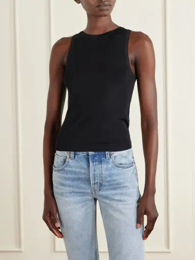Saint Laurent Ribbed-knit Tank | Thumbnail 3 Saint Laurent Ribbed-knit Tank | Thumbnail 3