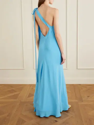 Cult Gaia Florence One-shoulder Tie-detailed Silk Maxi Dress | Thumbnail 3 Cult Gaia Florence One-shoulder Tie-detailed Silk Maxi Dress | Thumbnail 3