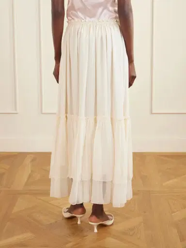 Chloé Tiered Silk Crepe De Chine Maxi Skirt | Thumbnail 4 Chloé Tiered Silk Crepe De Chine Maxi Skirt | Thumbnail 4