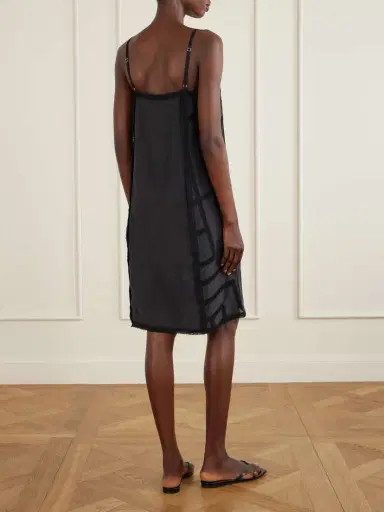 TOTEME Embroidered Silk Midi Dress | Thumbnail 3 TOTEME Embroidered Silk Midi Dress | Thumbnail 3