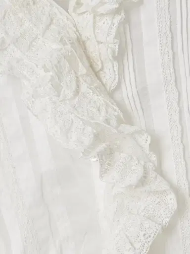 DÔEN Bernadette Lace-trimmed Pintucked Organic Cotton-voile Blouse | Thumbnail 4 DÔEN Bernadette Lace-trimmed Pintucked Organic Cotton-voile Blouse | Thumbnail 4