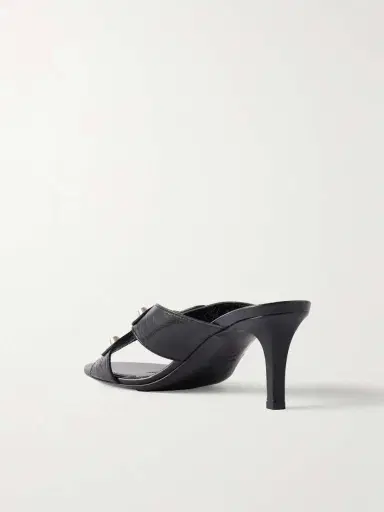 Balenciaga City Embellished Crinkled-leather Sandals | Thumbnail 3 Balenciaga City Embellished Crinkled-leather Sandals | Thumbnail 3