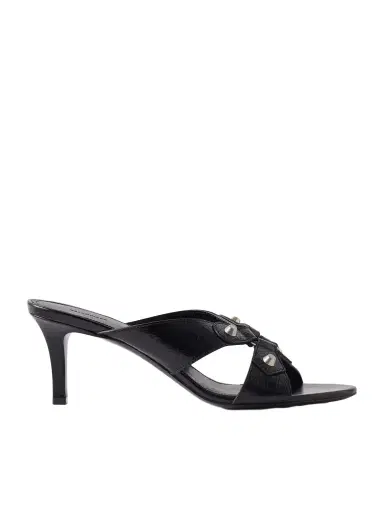 Balenciaga City Embellished Crinkled-leather Sandals | Thumbnail 1 Balenciaga City Embellished Crinkled-leather Sandals | Thumbnail 1