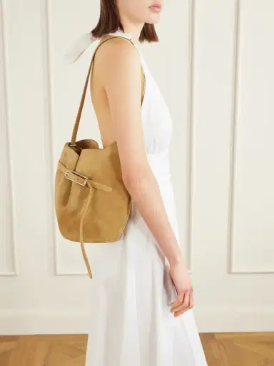 Liffner Belted Suede Bucket Bag | Thumbnail 3 Liffner Belted Suede Bucket Bag | Thumbnail 3