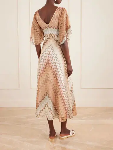 Missoni Striped Metallic Crochet-knit Midi Dress | Thumbnail 3 Missoni Striped Metallic Crochet-knit Midi Dress | Thumbnail 3