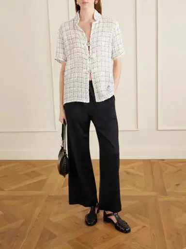 TOTEME Cotton And Silk-blend Wide-leg Pajama Pants | Thumbnail 2 TOTEME Cotton And Silk-blend Wide-leg Pajama Pants | Thumbnail 2