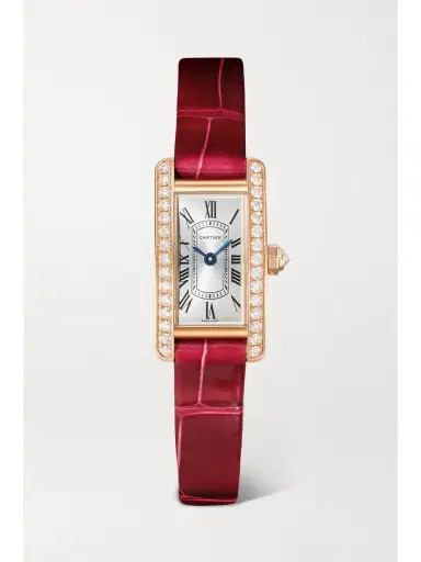 Cartier Tank Américaine Mini 18-karat Rose Gold Diamond Watch | Thumbnail 1 Cartier Tank Américaine Mini 18-karat Rose Gold Diamond Watch | Thumbnail 1