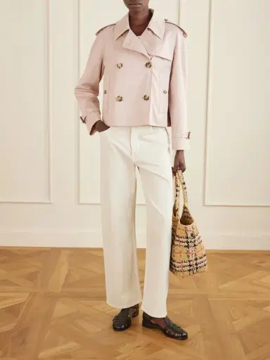 Burberry Haltye Double-breasted Belted Cotton-gabardine Cropped Trench Jacket | Thumbnail 2 Burberry Haltye Double-breasted Belted Cotton-gabardine Cropped Trench Jacket | Thumbnail 2