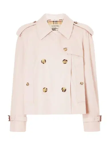 Burberry Haltye Double-breasted Belted Cotton-gabardine Cropped Trench Jacket | Thumbnail 1 Burberry Haltye Double-breasted Belted Cotton-gabardine Cropped Trench Jacket | Thumbnail 1
