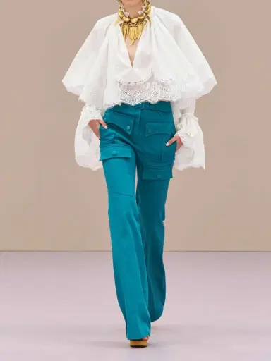 Zimmermann Lace-trimmed Shirred Cotton Blouse | Thumbnail 6 Zimmermann Lace-trimmed Shirred Cotton Blouse | Thumbnail 6